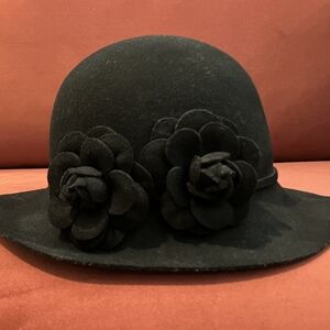 Vintage Black Floral Women's Hat
